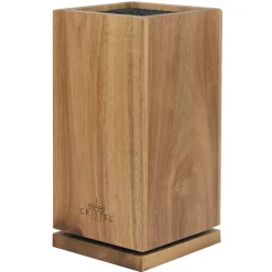 CRISTEL Bloc à couteaux rotatif en bois d'acacia