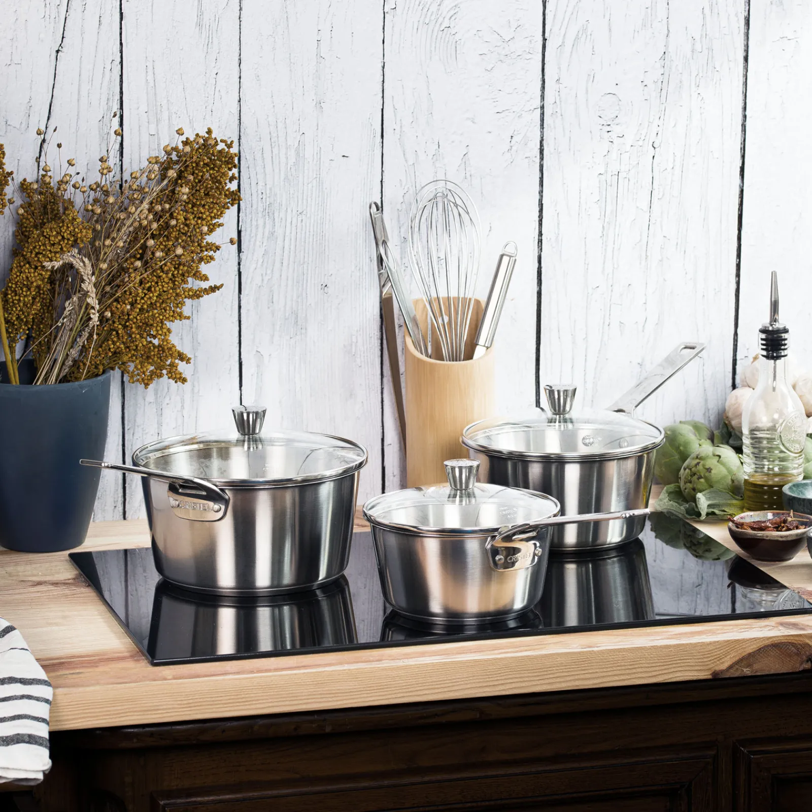 CRISTEL Casserole inox brossé