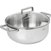 CRISTEL Faitout inox et couvercle en verre