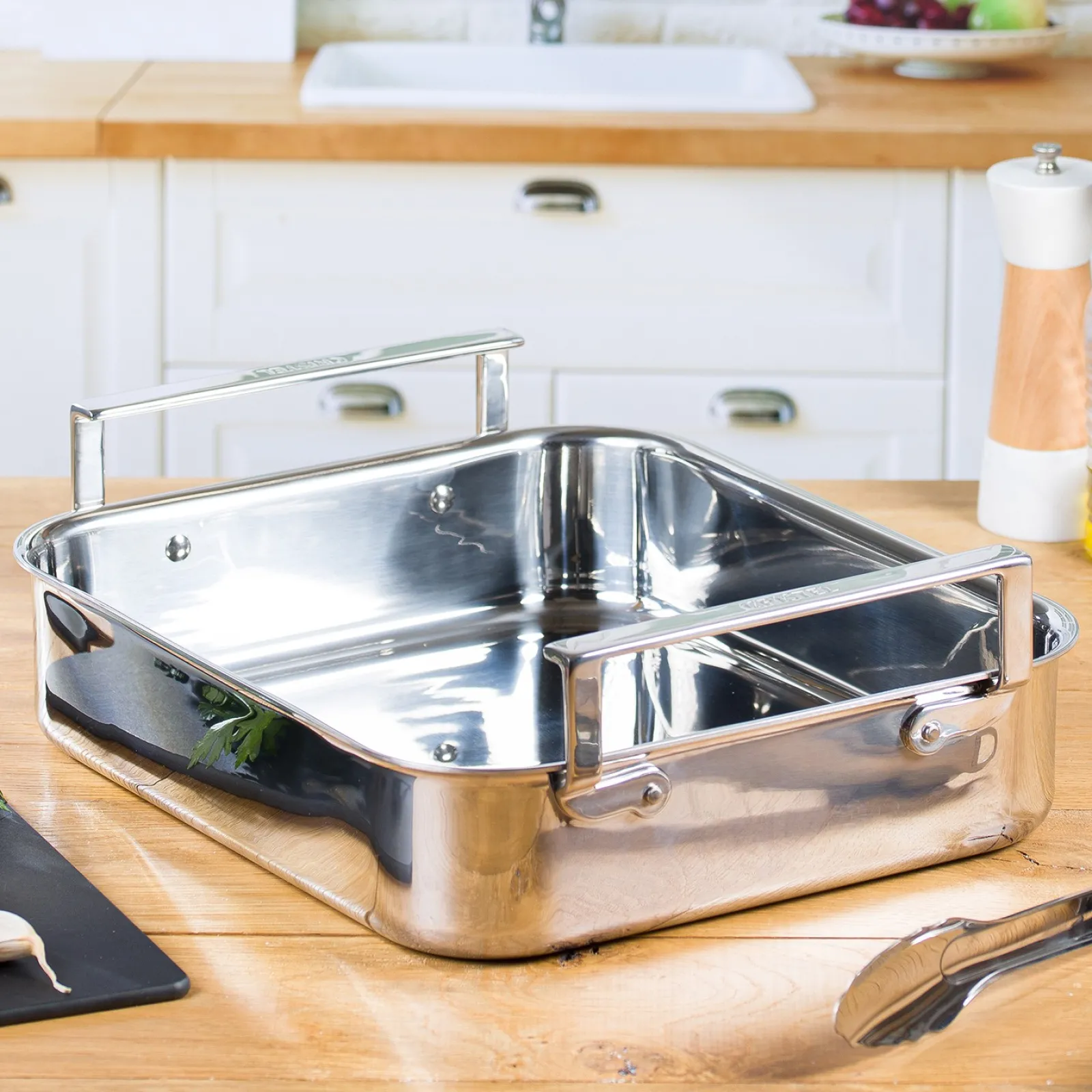 CRISTEL Plat à four inox 35 cm - sans accessoires