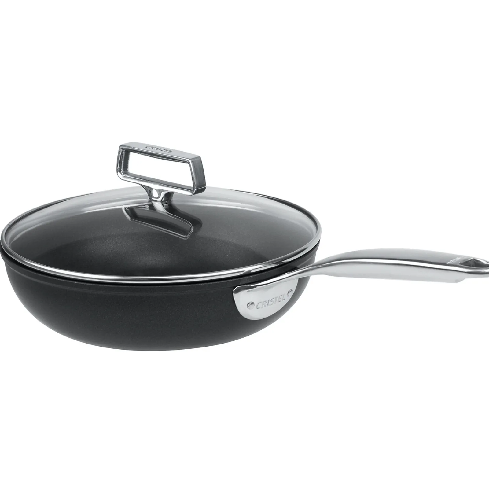 CRISTEL Sauteuse aluminium à poignée fixe avec couvercle